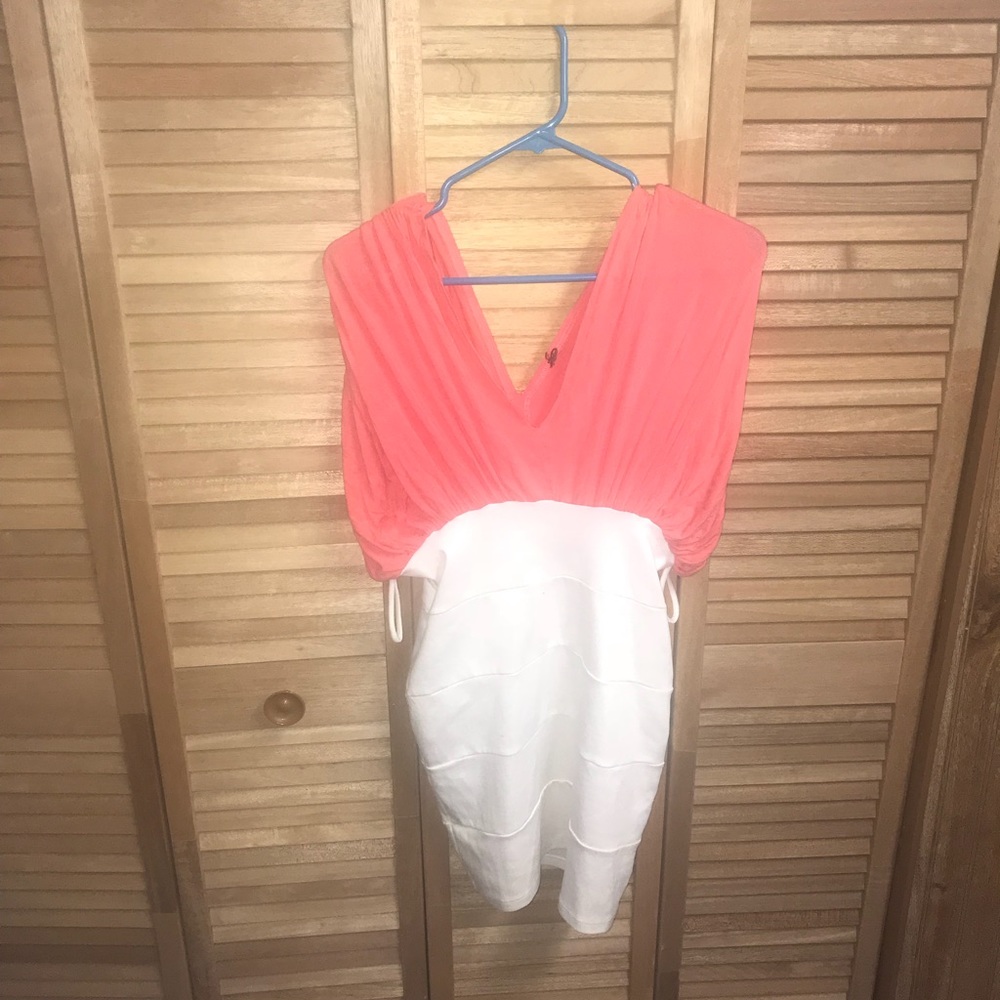 Pink & white dress